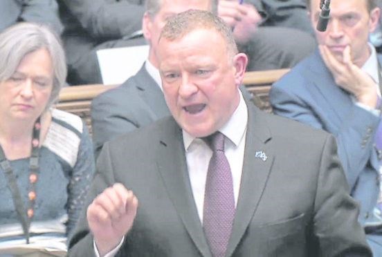 MP Drew Hendry MP during PMQs.