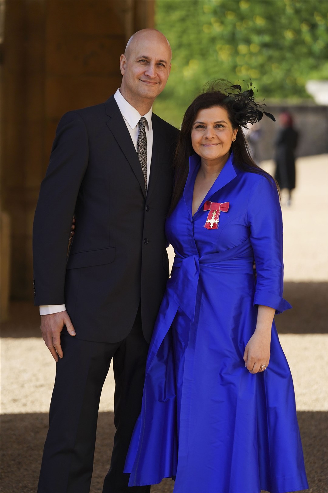 Wadia, with husband Raiomond Mirza (Steve Parsons/PA)
