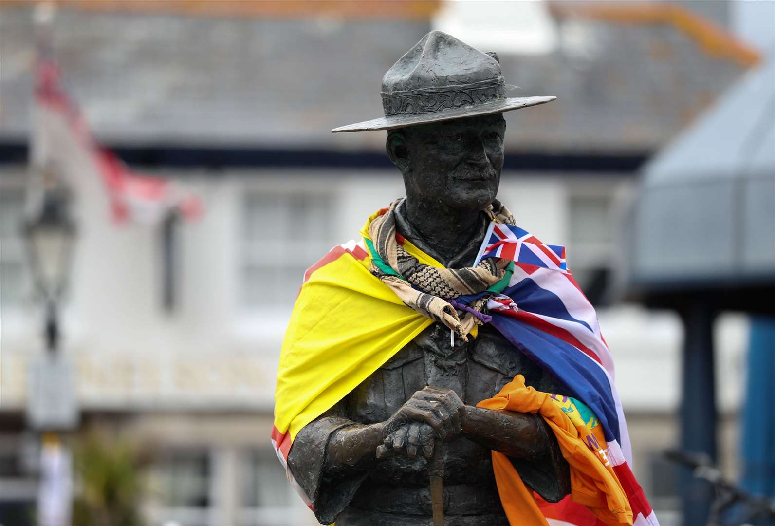 The statue of Robert Baden-Powell on the quay at Poole, Dorset (Andrew Matthews/PA)