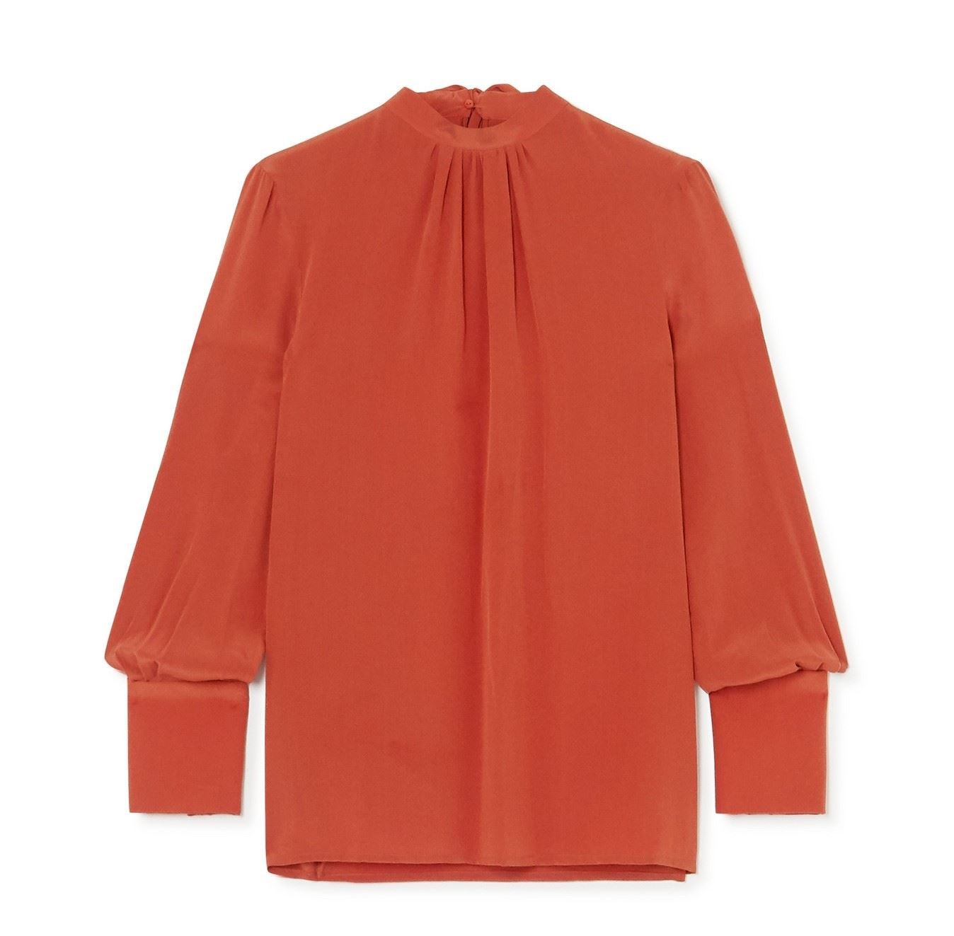The pussy-bow silk blouse, which costs £635 (Yoox Net-A-Porter for The Prince’s Foundation/PA)