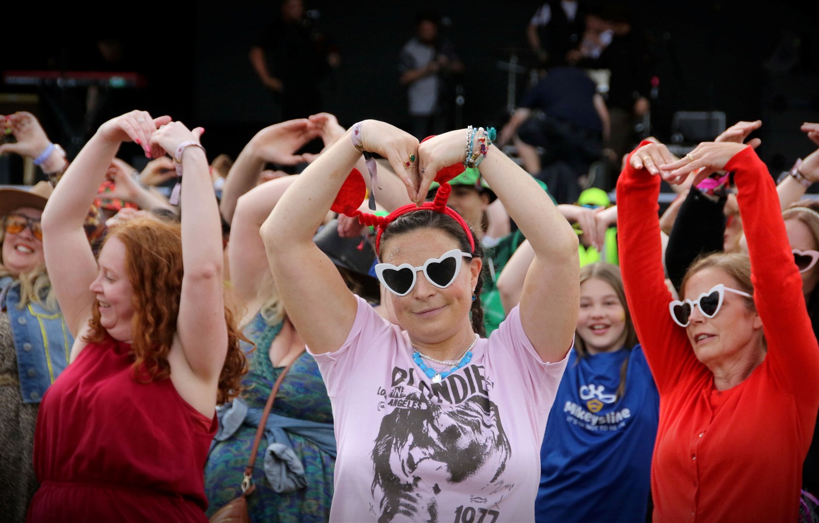 Flash mob in front of the Hot House stage at Belladrum. Picture: Brenna Young