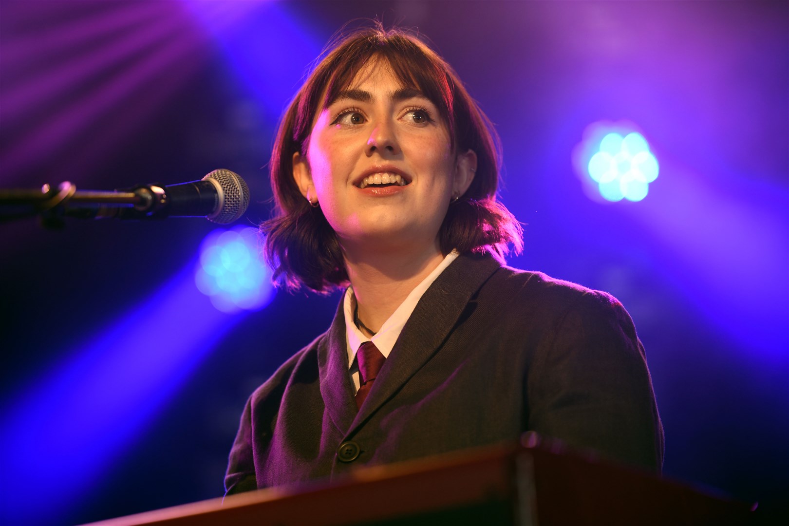 Katie Gregson-MacLeod creating another special memory for the Grassroots Stage audience. Picture: James Mackenzie