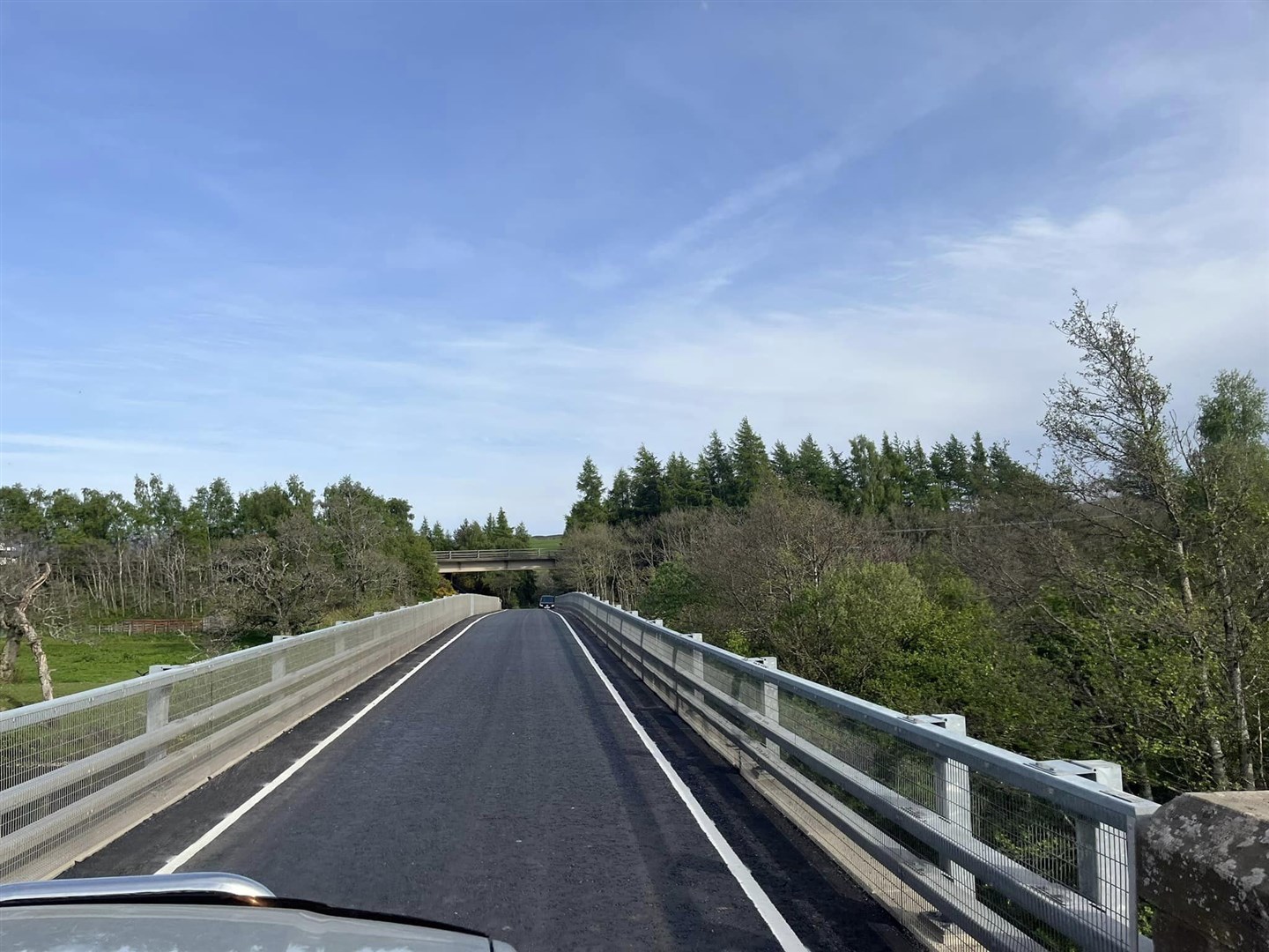 On the road again: Ruthven Bridge this evening