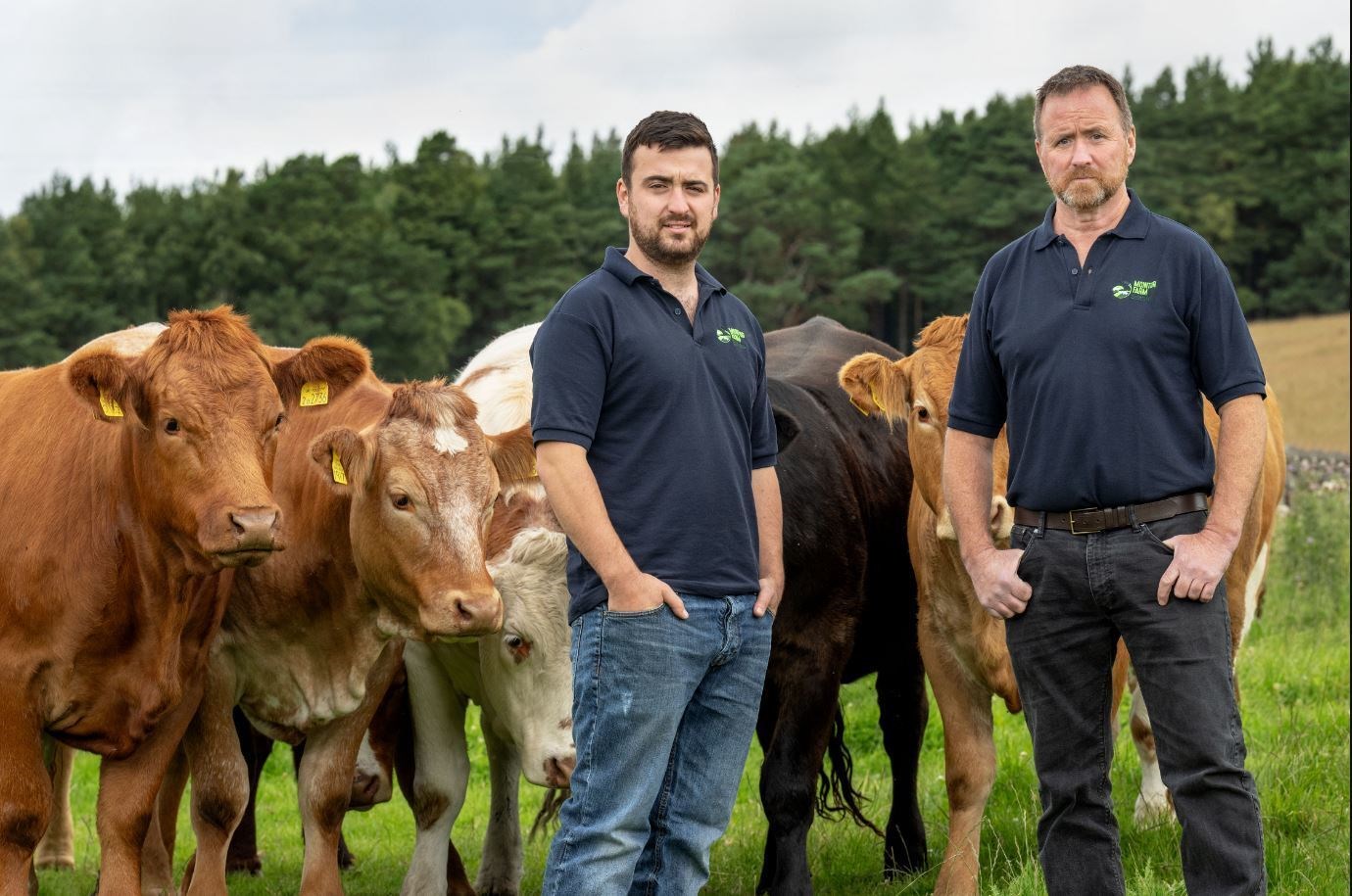 Monitor farmers Calum and Malcolm Smith at Auchernack Farm.