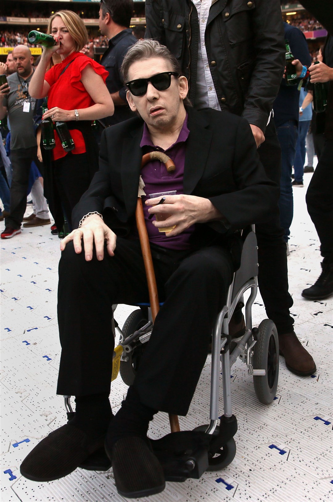 The paintings of the late Shane MacGowan will be on display at the Espacio Gallery in Brick Lane until Sunday (Brian Lawless/PA)