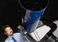 Maarten de Vries at the Highlands Astronomical Society's observatory at Culloden