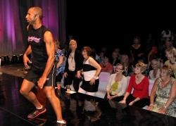 Choreographer Steve Agyei gets the crowd going at the Girls' Night Out