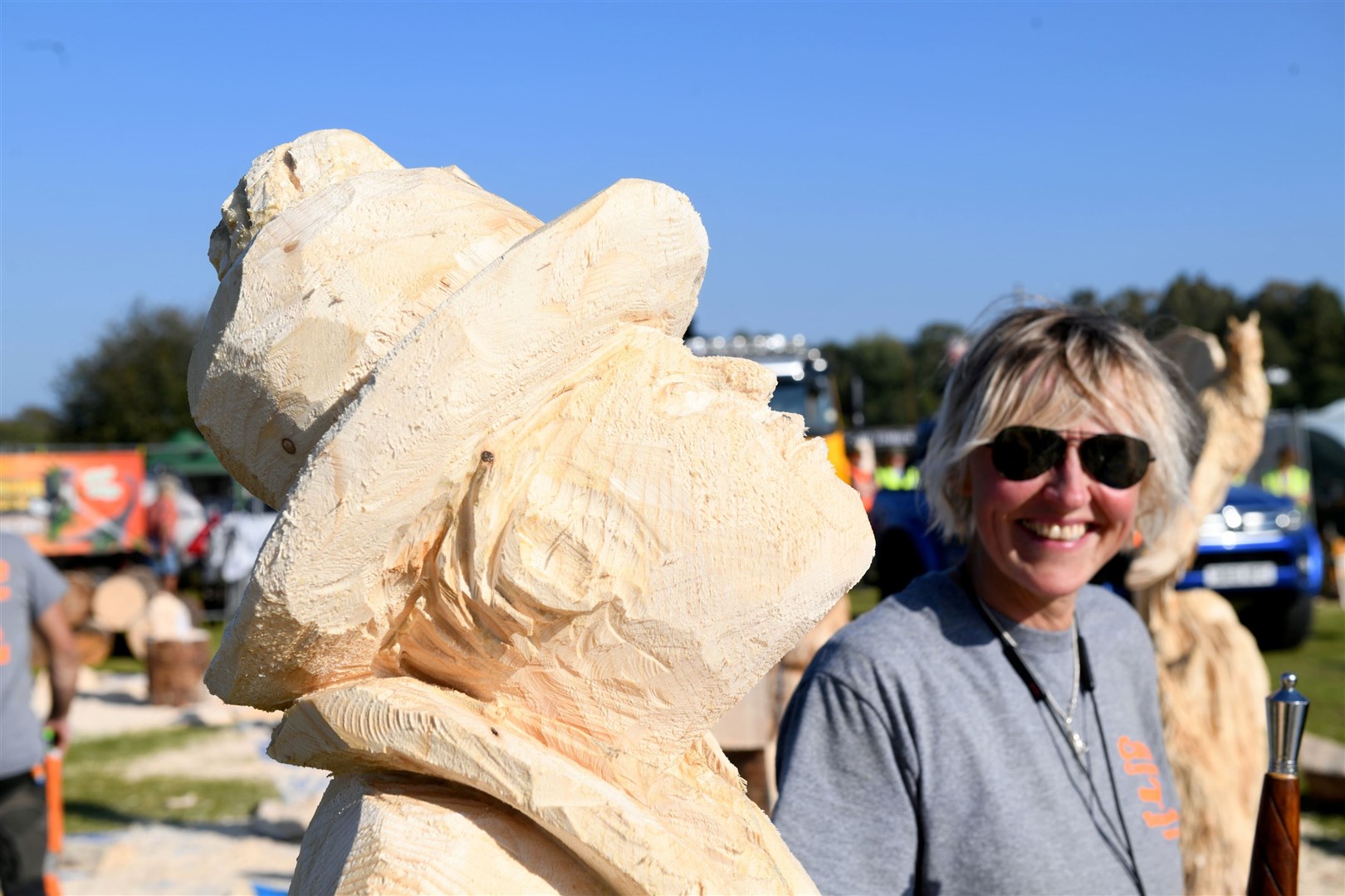 STARS OF CARRBRIDGE: Sylvia and her star-gazing man. Picture: James Mackenzie