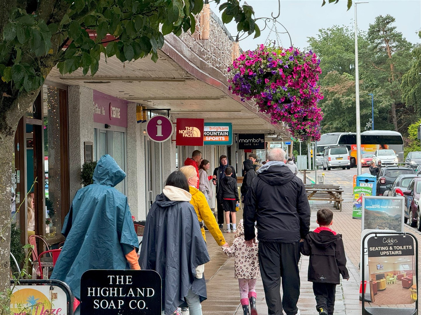 The floral baskets on Grampian Road are looking great again this summer.