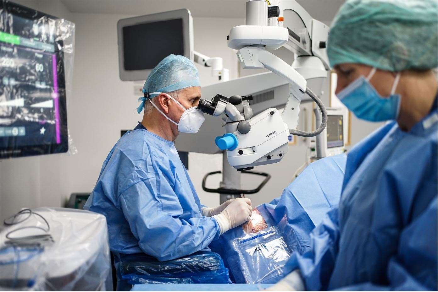 Optical Express ophthalmic surgeon David Teenan at work.