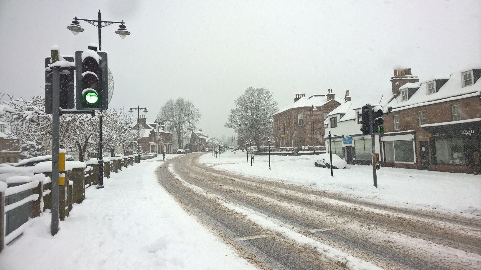 Beauly Square in the snow.