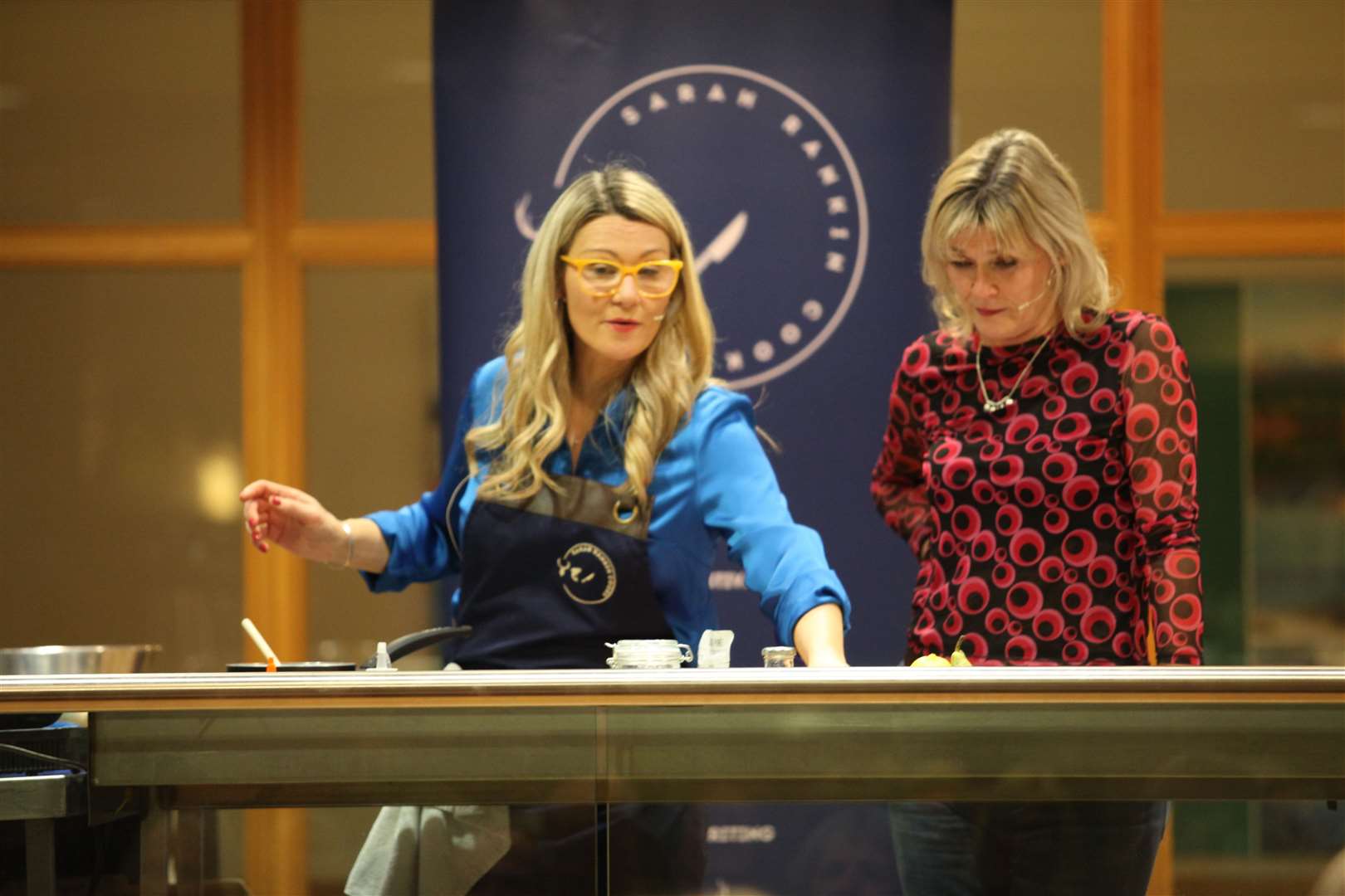 Sarah Rankin did a live cooking demonstration while Nicky Marr hosted the event.