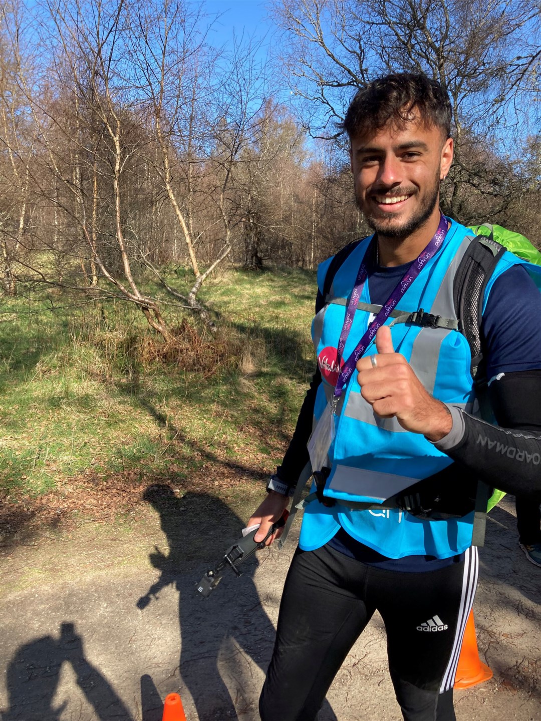 HEROIC HELP: Keanu Jackson is running 20 miles a day for Help the Heroes and joined in on Saturday.