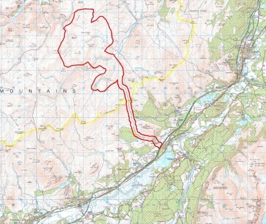 SON OF ALLT DUINE: The Highland Wind Farm site further west of the RWE application of nearly 10 years ago. The only access will be through the village on the A9