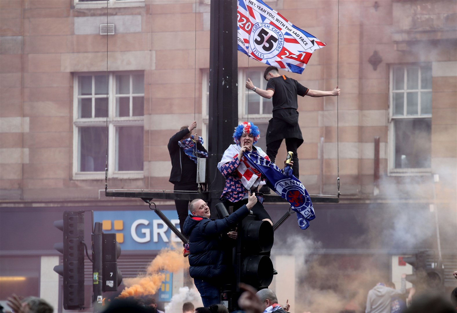Police said they expect to make many more arrests following disorder amid the celebrations (Andrew Milligan/PA)