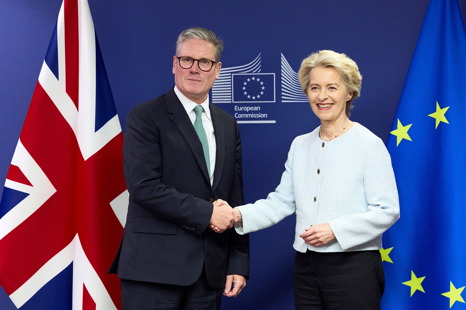 Sir Keir Starmer is expected to meet Ursula von der Leyen on Thursday ahead of a UK-EU summit next month (Benjamin Cremel/PA)