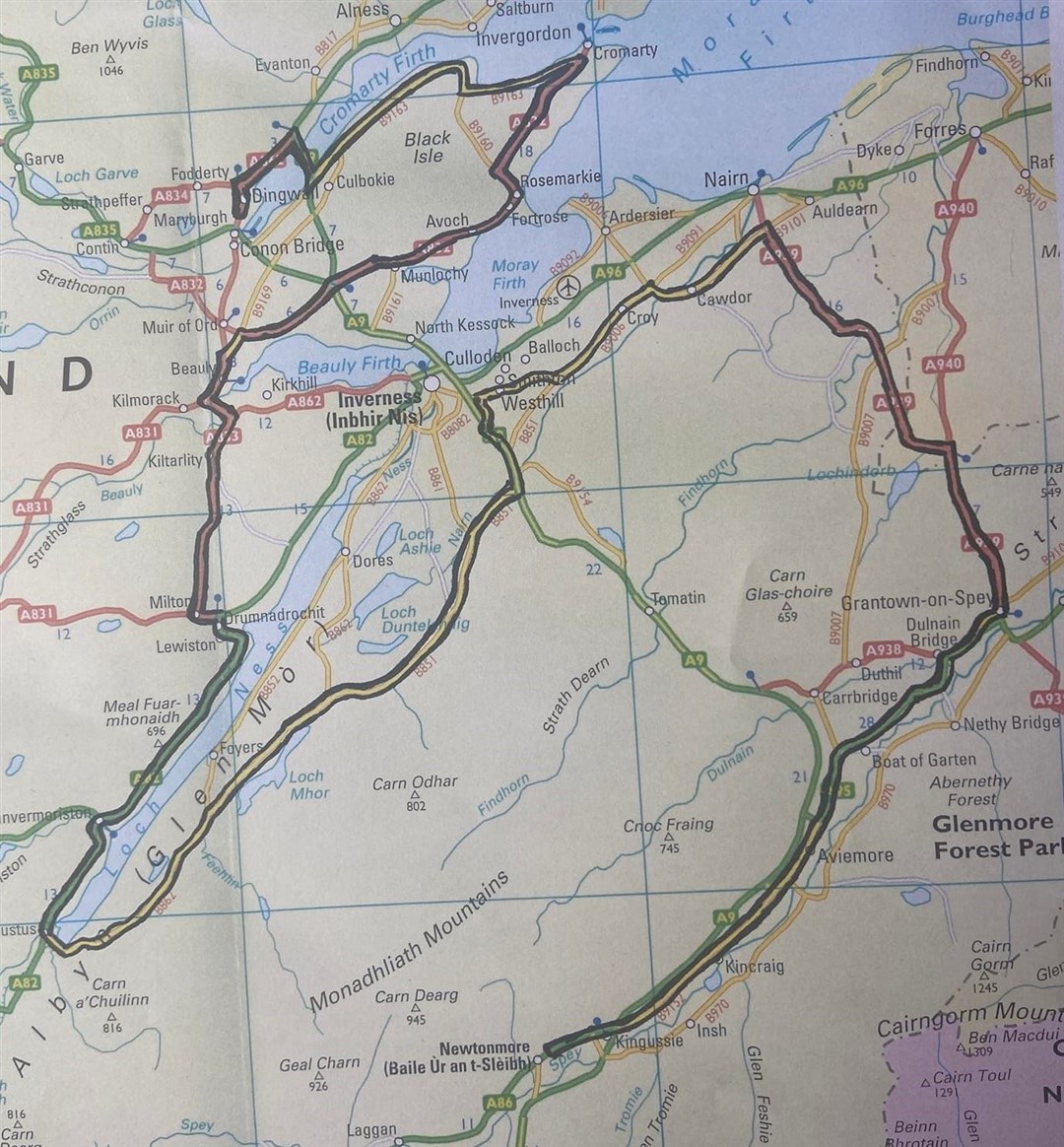 The long way round: big vehicles need a big route.