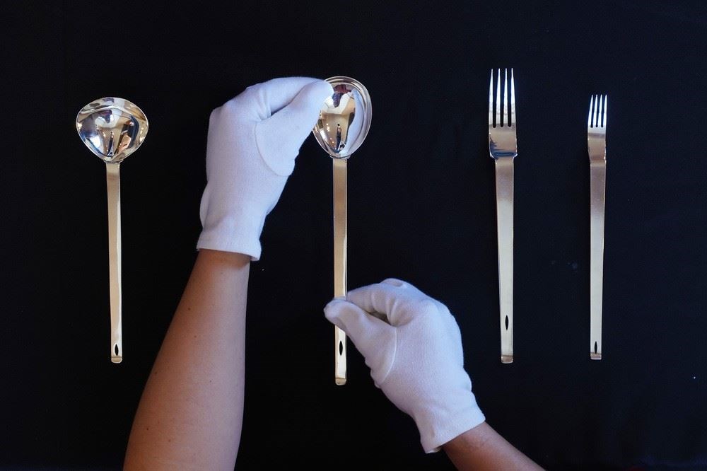 Cutlery designed by Charles Rennie Mackintosh will also be sold in the auction (Stewart Attwood/Lyon & Turnbull/PA)