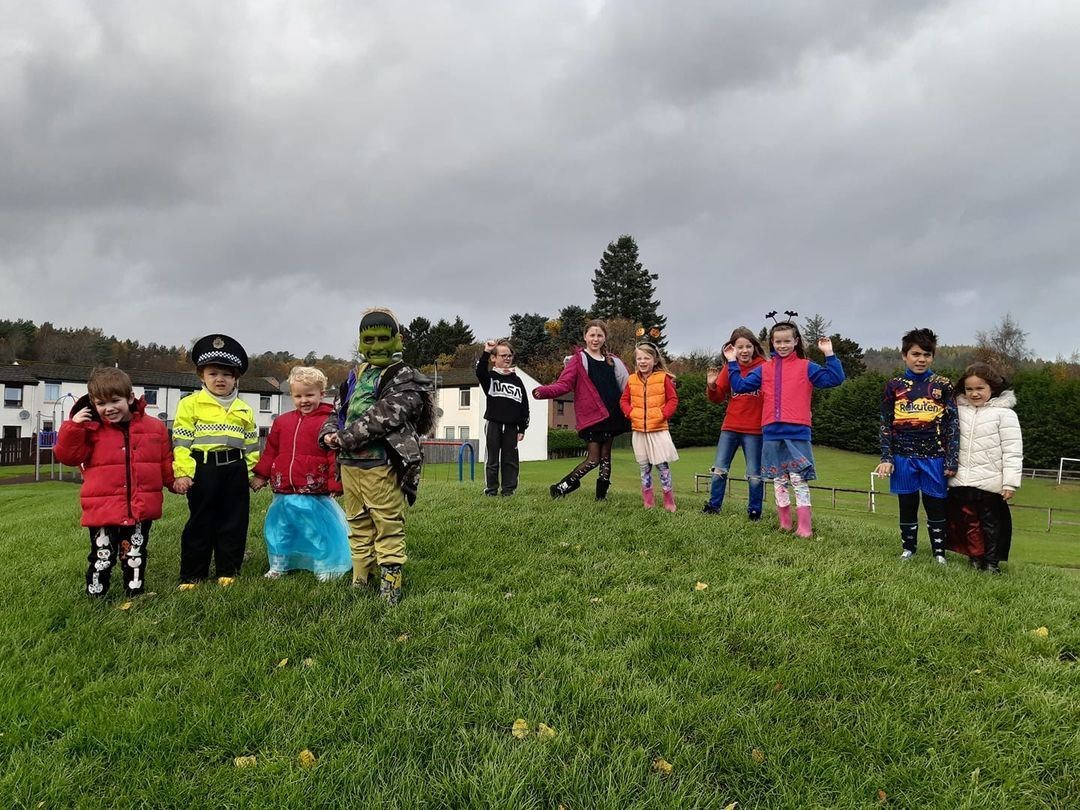 Some of the children who would benefit from the new and improved play park.