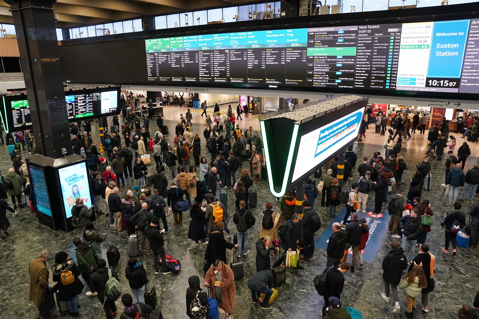 Services at London Euston will be disrupted (Stefan Rousseau/PA)