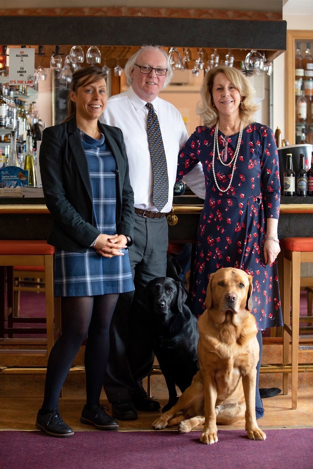 The Mackays Hotel owned by the Lamont family. Pictured here are: (left to right) Jennifer, Murray and Ellie Lamont.