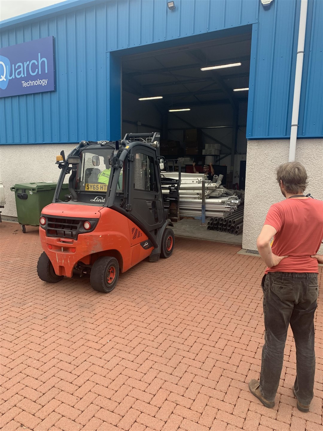 The marquee being delivered and safely stored away for the proposed Autumn opening.