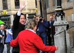 Prime Minister David Cameron and Scottish Conservative leader Annabel Golding