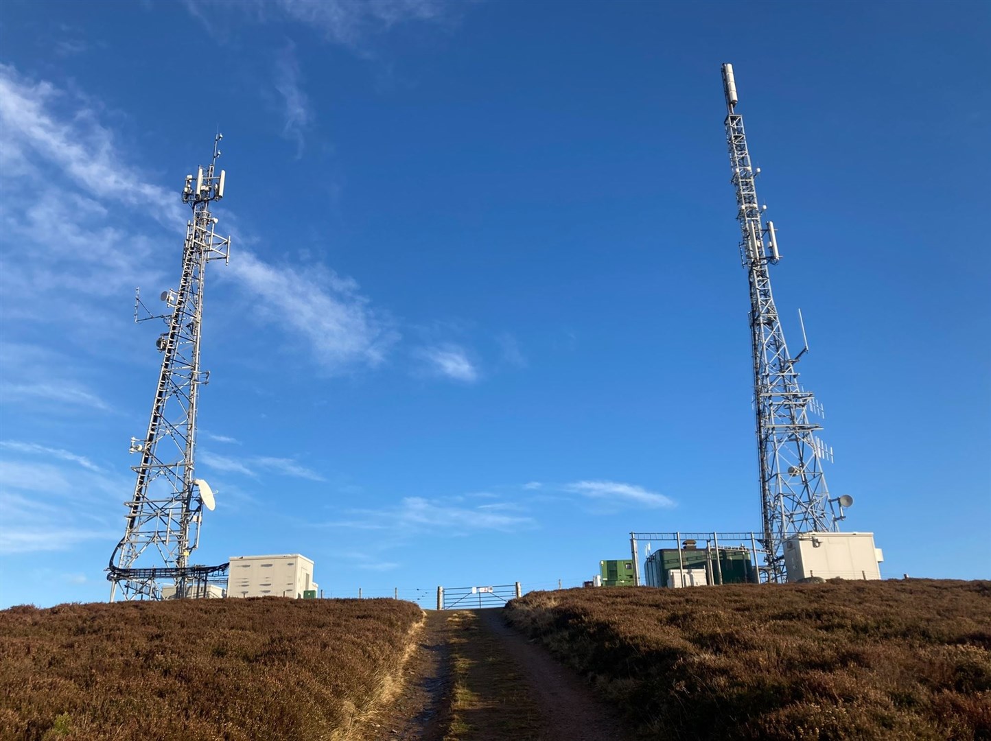 The telecoms masts at Laggan Hills by Dulnain Bridge which is at centre of dispute.