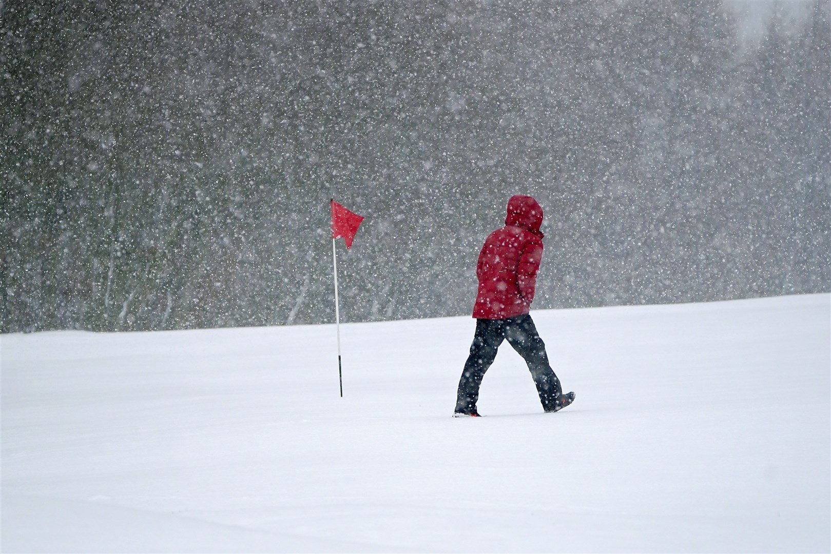 It was not really the best day for a round at the Saddleworth Moor golf course (Peter Byrne/PA)