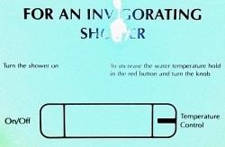 Helpful hints on using a shower.