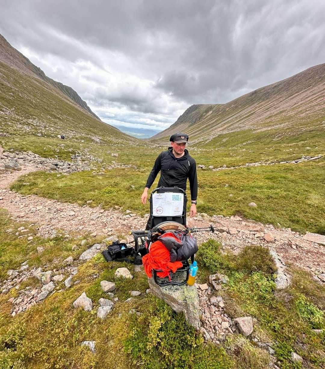MAN ON A MISSION: Calum Binnie took it upon himself to battle the near 30-mile trip from Braemar over the Lairig Ghru to raise vital funds for a raft of great charities.