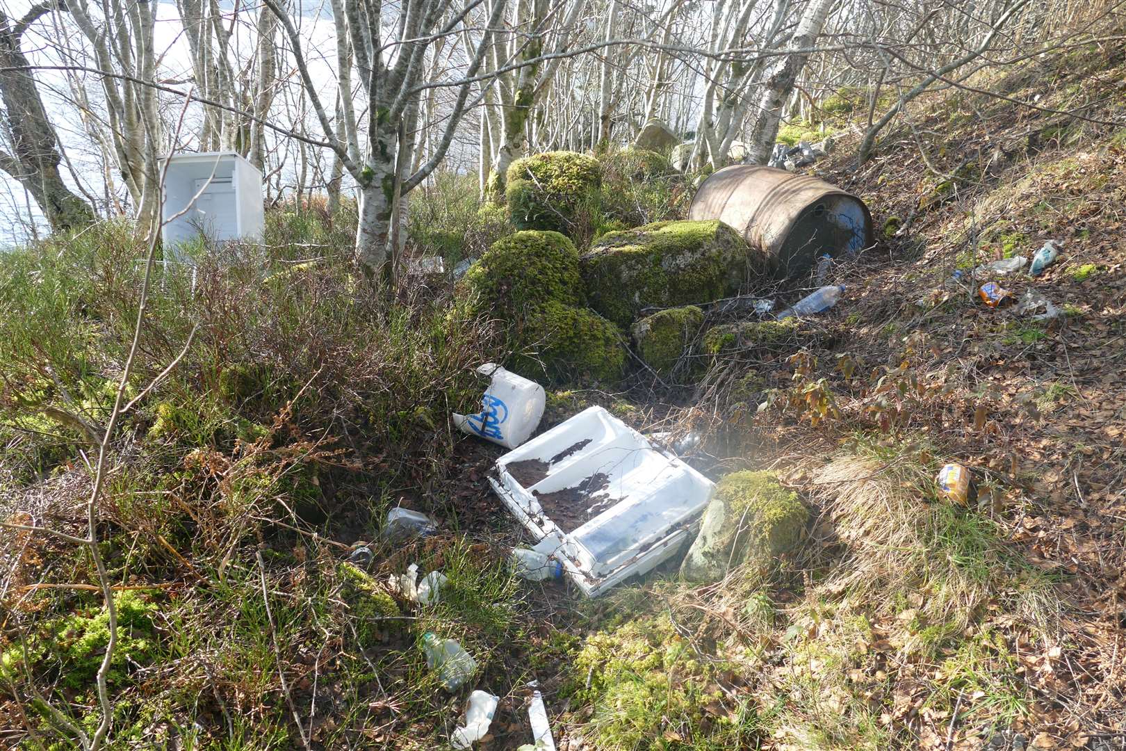 Litter which was dumped near to Laggan.