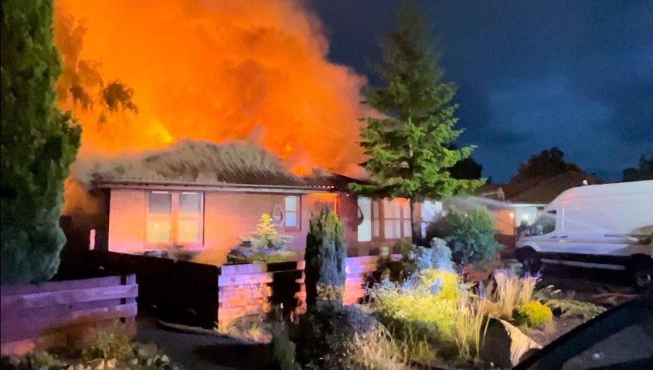Early this morning in Dalnabay with the fire having taken hold