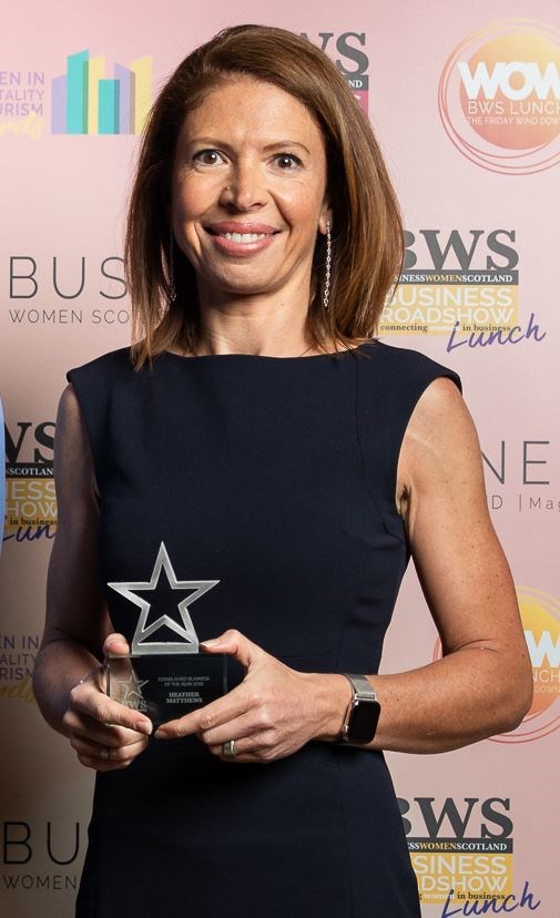 Last year's Business Women Scotland double award winner Heather Matthews.