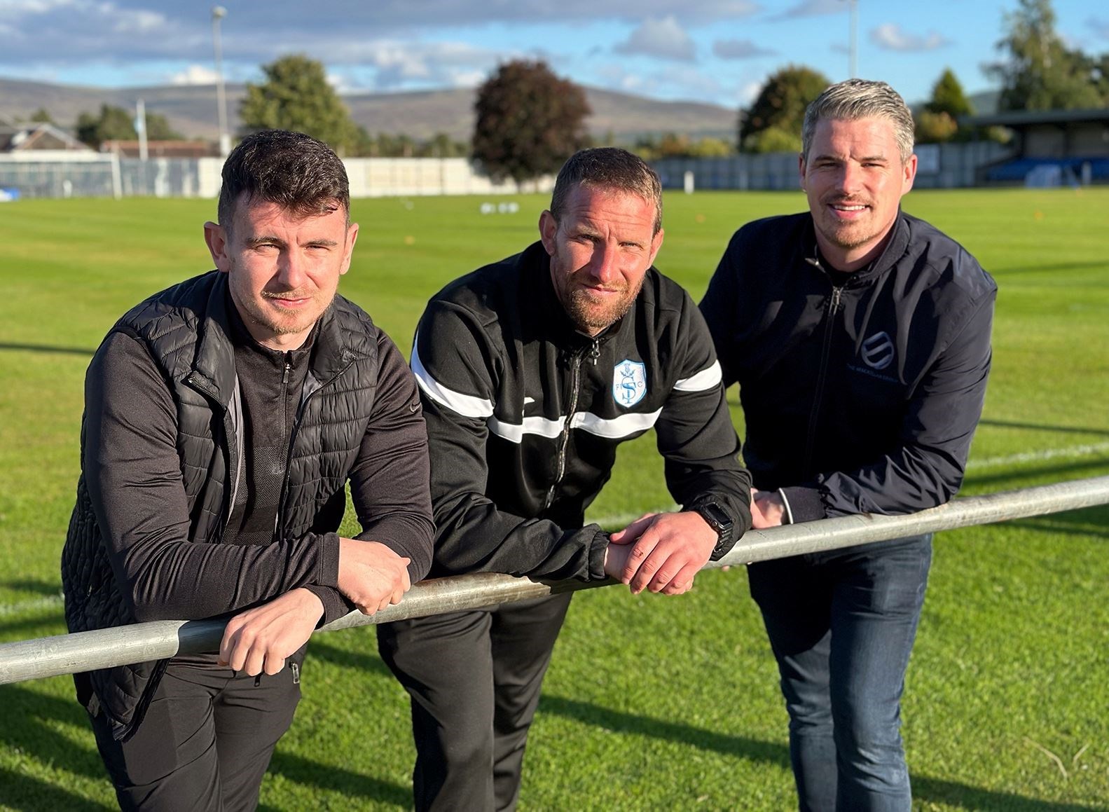 It's all change at Seafield Park again with assistant Aaron Doran (left) and boss Ryan Esson in through the door after Grant Mackellar (right) changed management just four games into the new league season.