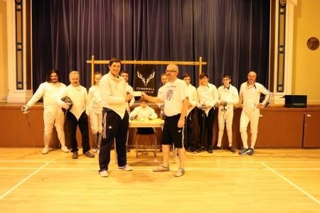 Hoffmann (front left) was presented with £300 from the club to help fund his participation.