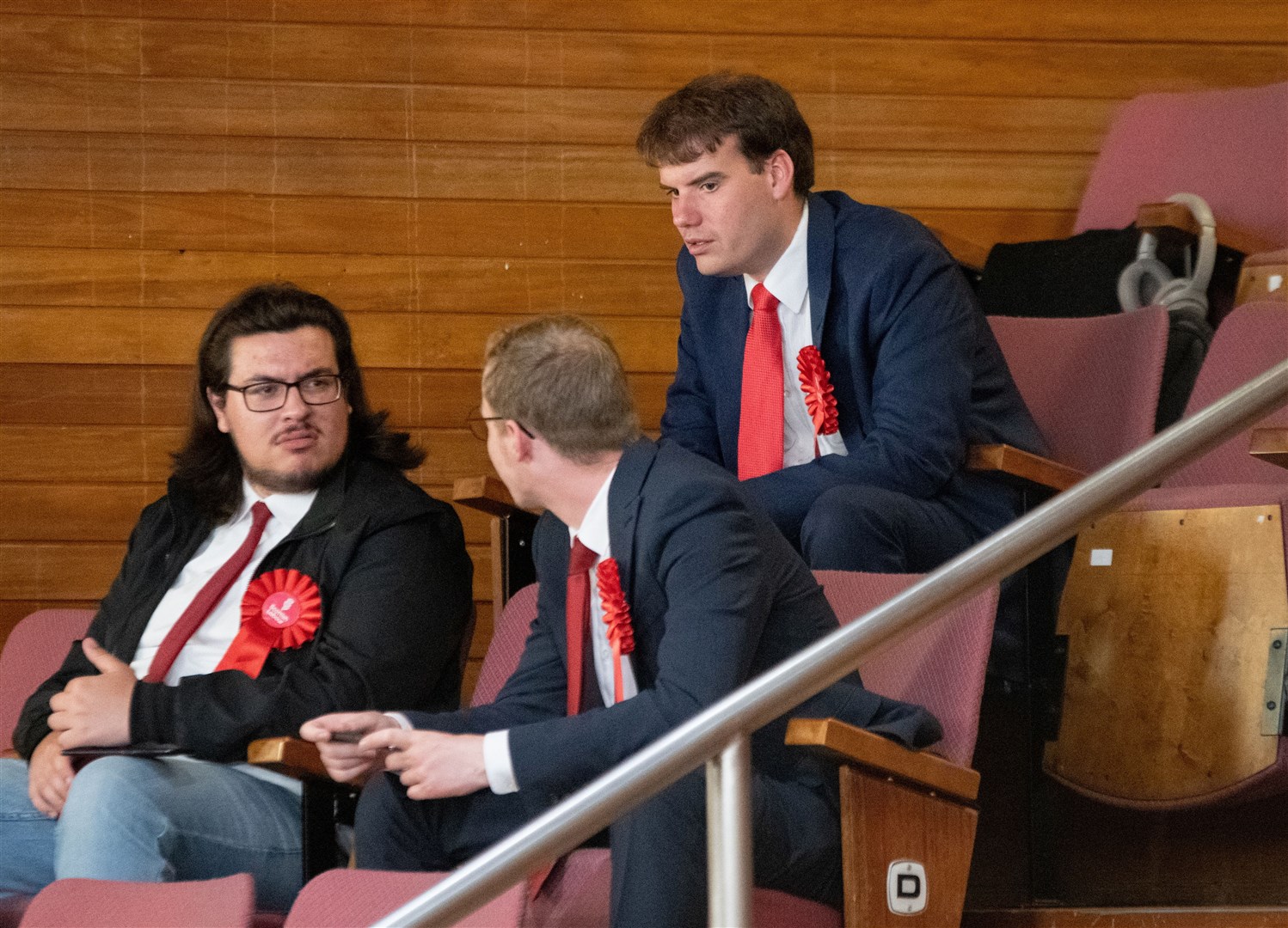 Labour candidate James Hynam (top right).Moray West, Nairn and Strathspey Election Count at Elgin Town Hall. Picture: Daniel Forsyth.