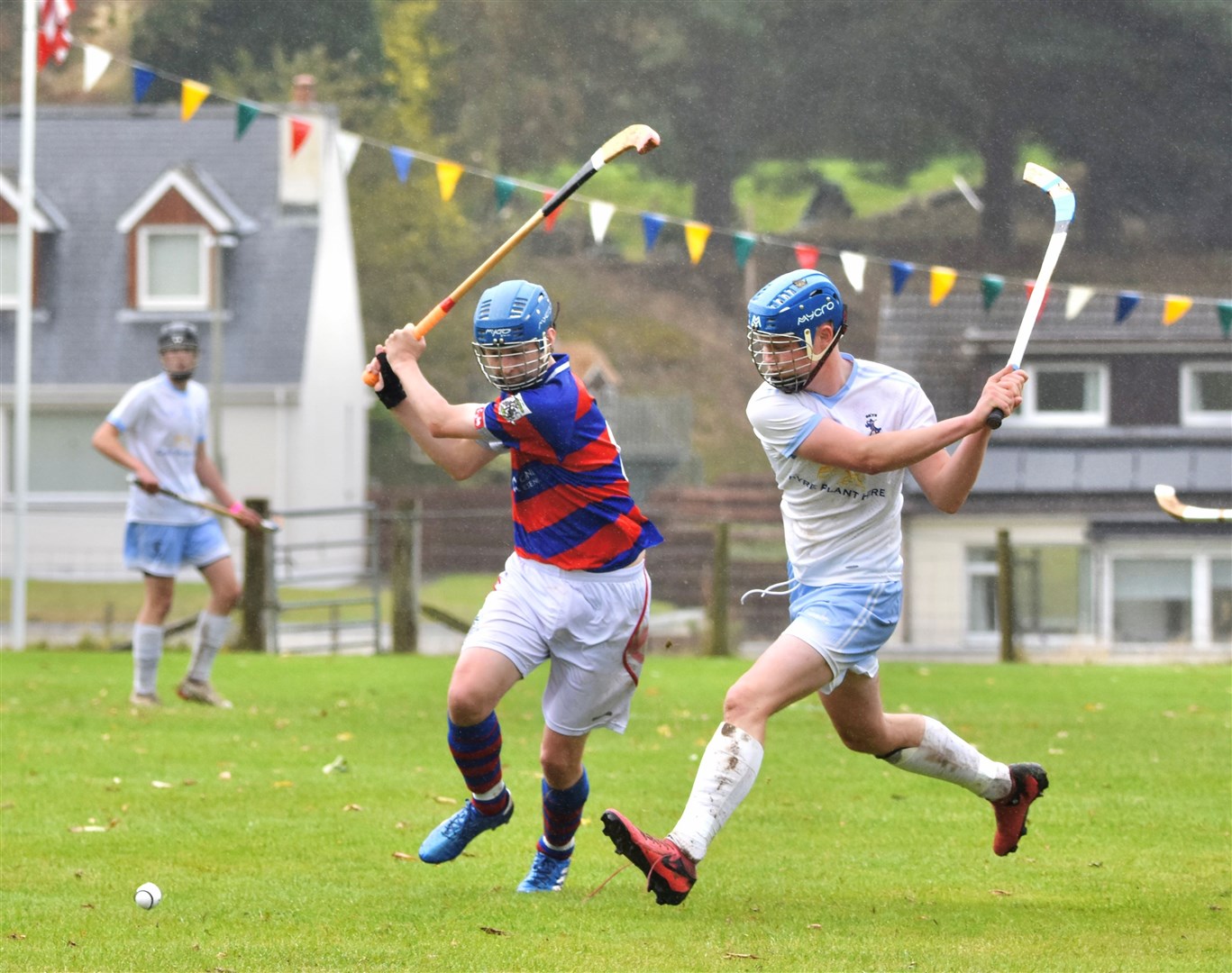 Taking a swing at the ball in the HIS Sutherland Cup final. Picture: Fiona Young.