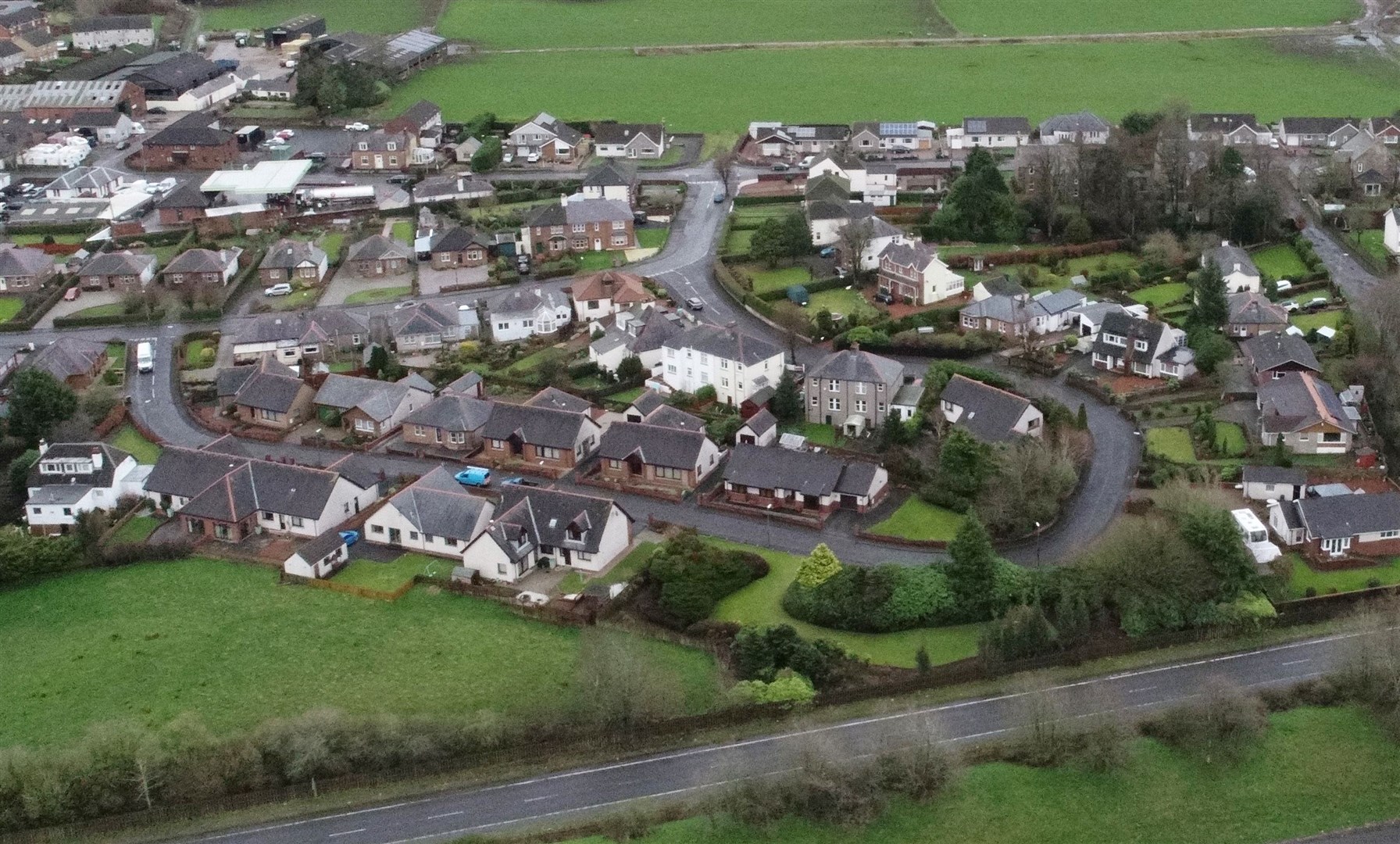 An aerial view of Lockerbie on the 30th anniversary of the disaster (PA)