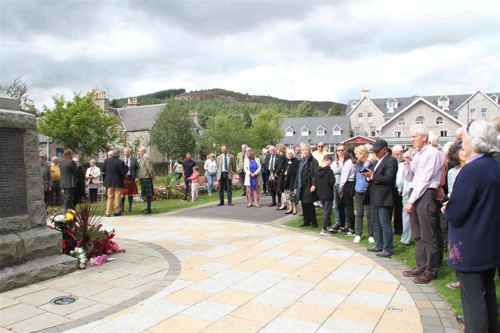 A large number of people turned up at Gynack Gardens to share in a piece of history