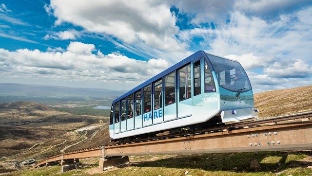 MORE TORTOISE THAN HARE: Work goes on at the beleaguered mountain railway on Cairngorm