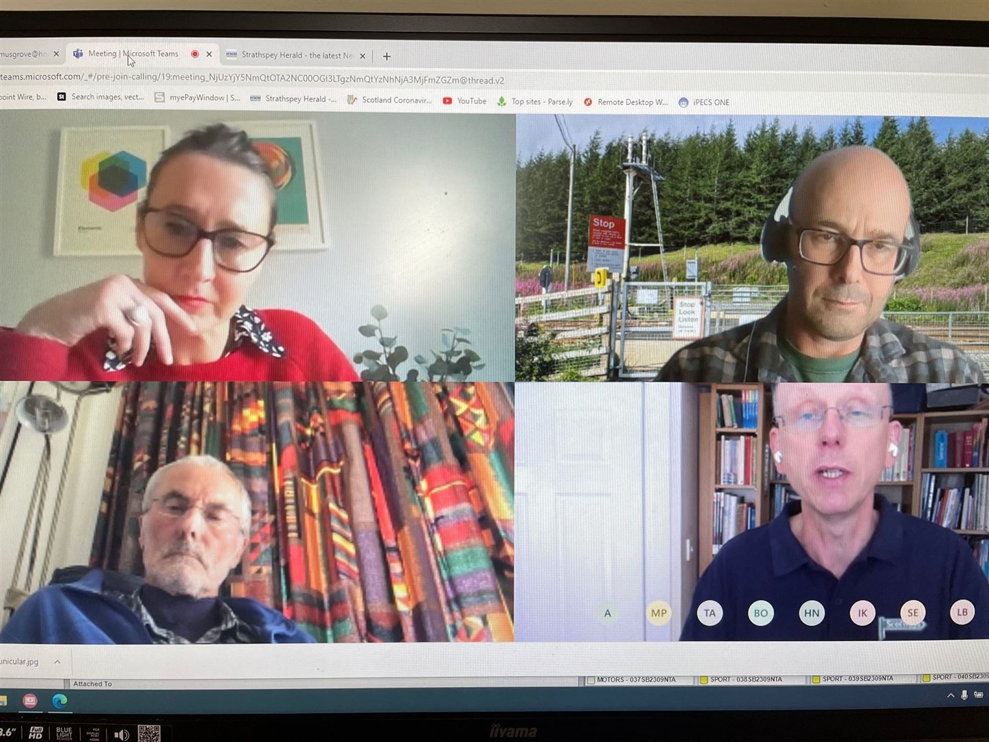 A virtual meeting was held last September and those attending included Brendan Paddy (top right).