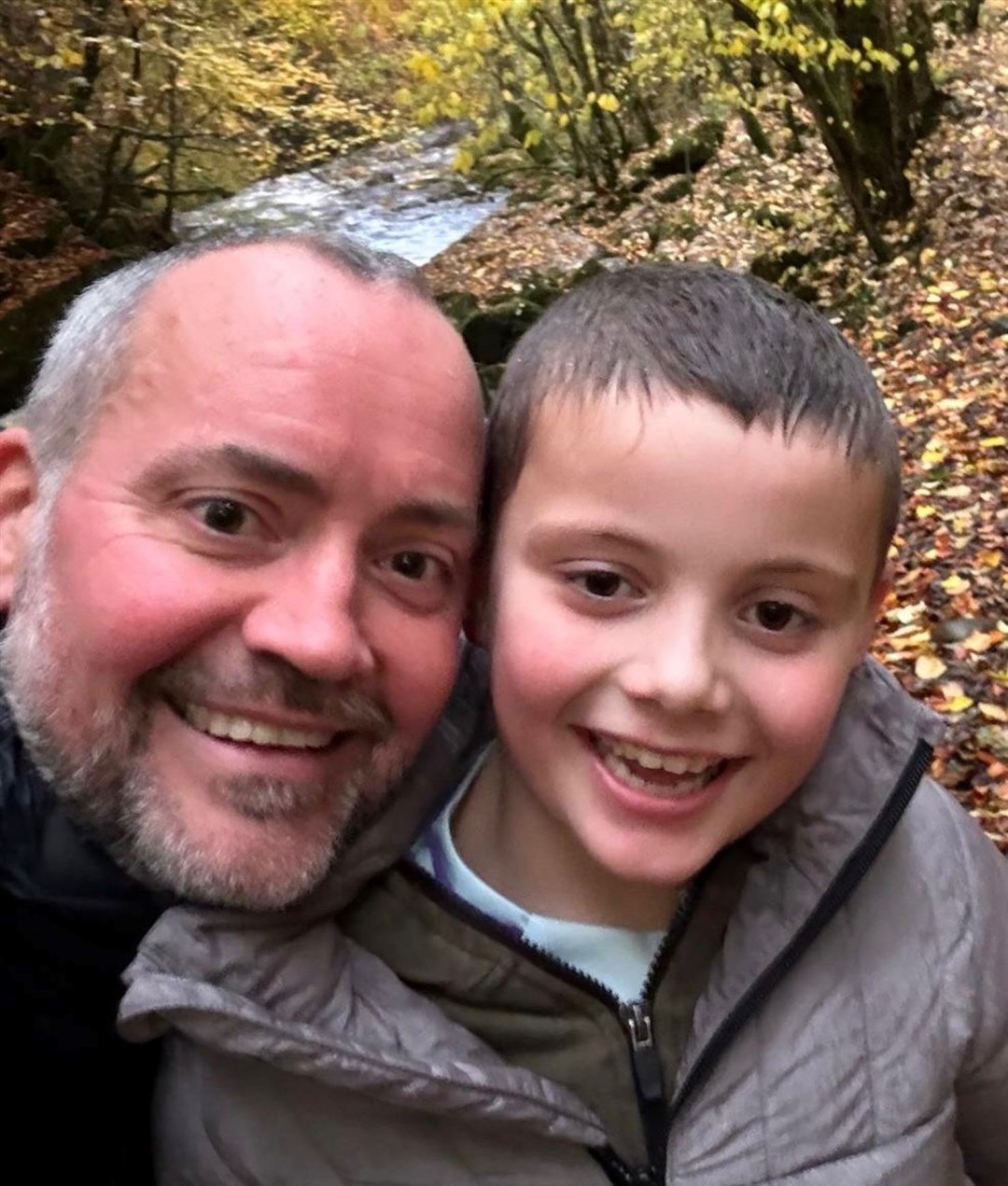 Highland Heroes 2025 carer nominee Liam Bremner with son Cameron.