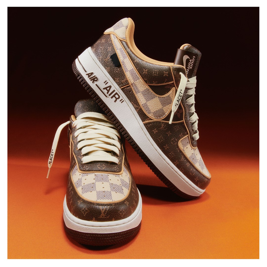 The trainers are made of calf leather and embellished with Louis Vuitton’s monogram (Sotheby’s/PA)
