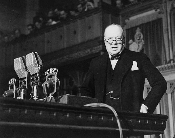WISE COUNSEL: Winston Churchill addressing the Canadian House of Commons. Picture: Library and Archives Canada /C-022140.