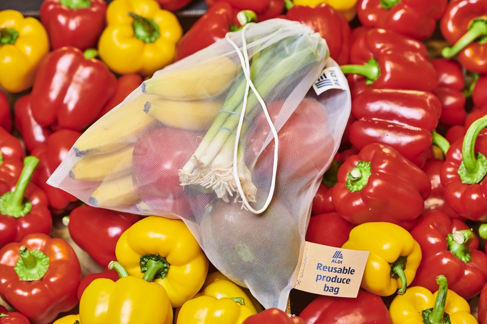 Aldi reusable fruit and veg bags.