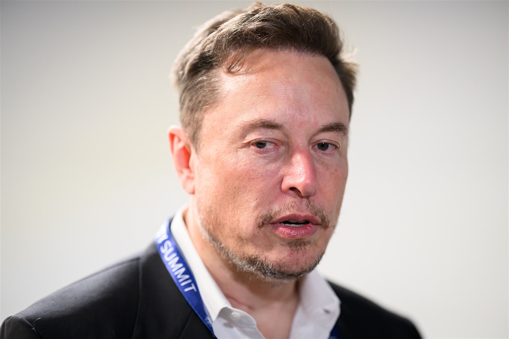 Tesla and SpaceX’s CEO Elon Musk during the opening plenary at the AI safety summit (Leon Neal/PA)