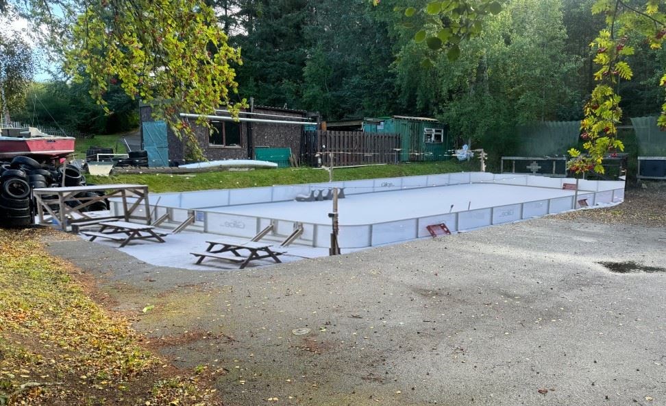 Skating on thicker ice... Loch Insh Sailing School proved the demand for an ‘artificial’ skating surface last year and is seeking to site it on its lower car park. This will be the third proposed site for the attraction and the directors are hoping that it will prove a permanent one.