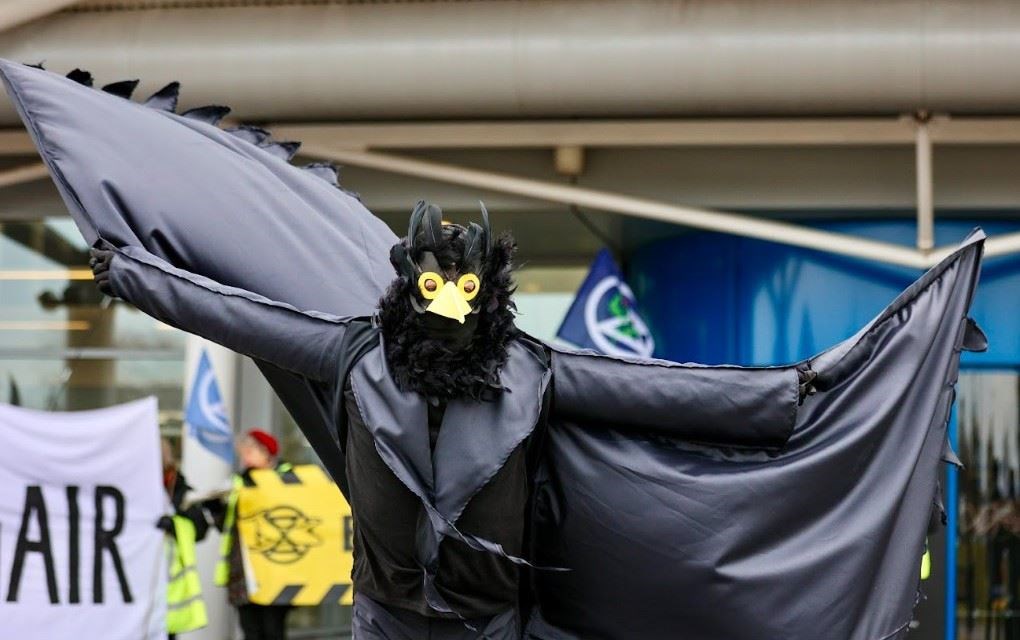 FLY AWAY POVLSEN: Protestors don't want the eco-billionaire to expand his luxury jet enterprise