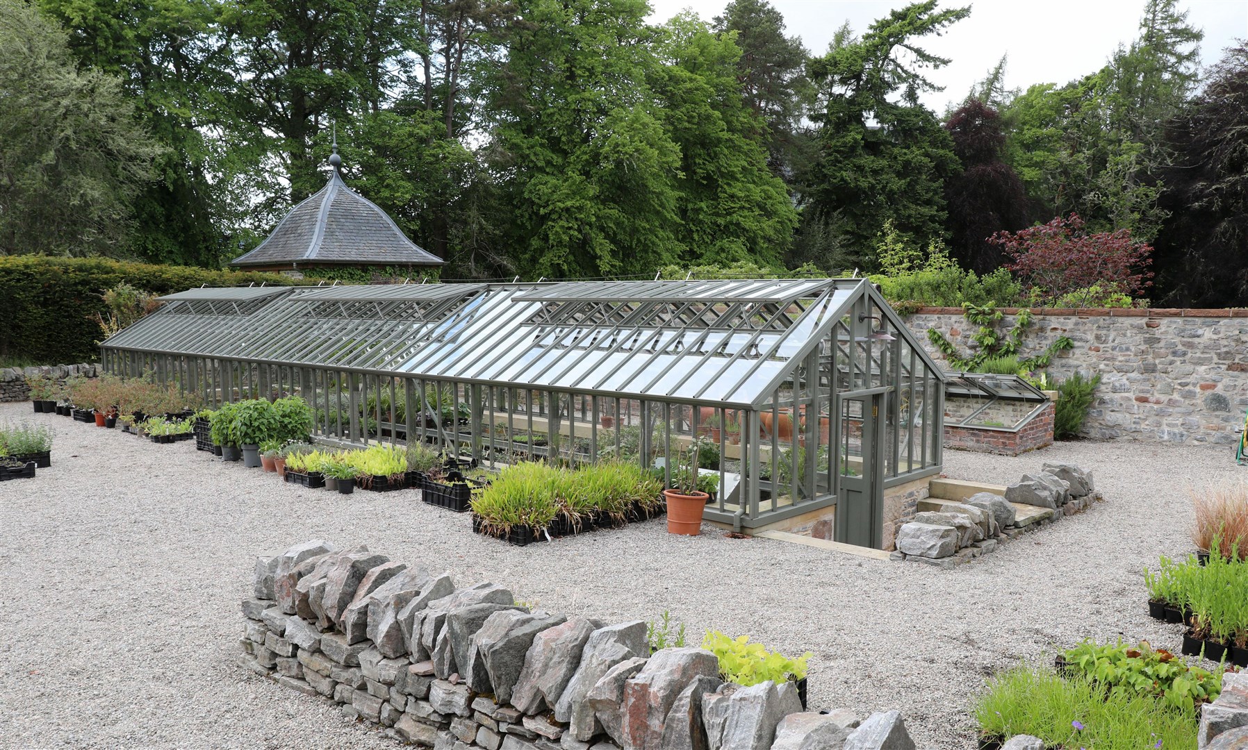 Sunken greenhouse in the garden grounds at Aldourie Castle. Picture: Peter Jolly